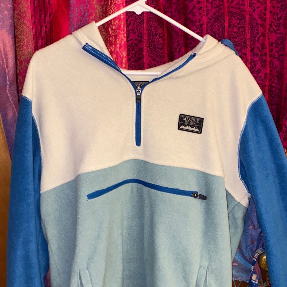 Colorblock Half-Zip Fleece Hoodie